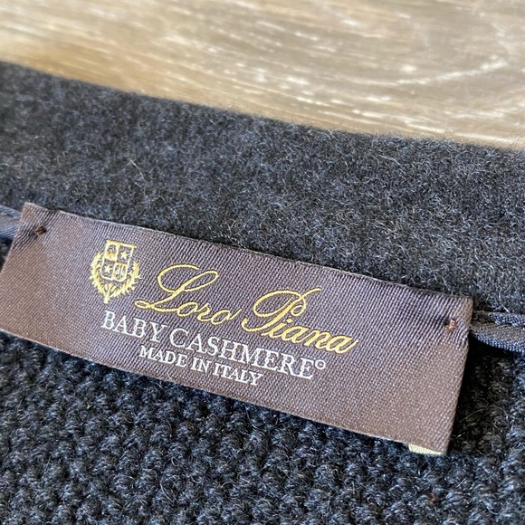 Loro Piana Custom Charcoal Gray Cardigan
